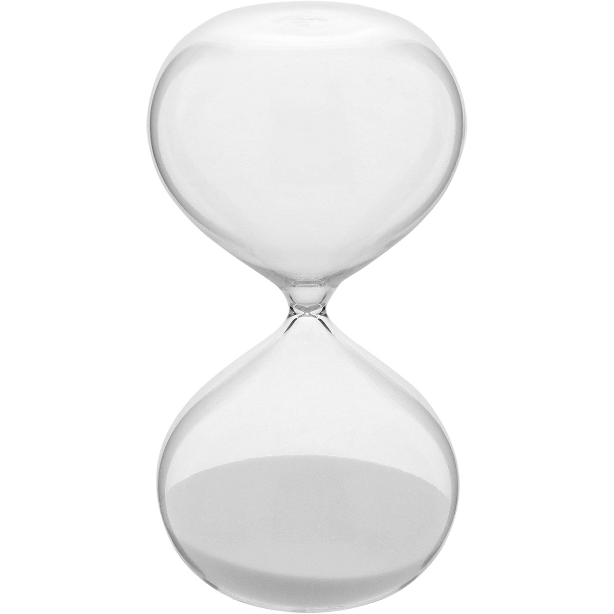 Ampulheta de Areia Branca em Vidro 22cm - Decoração Elegante