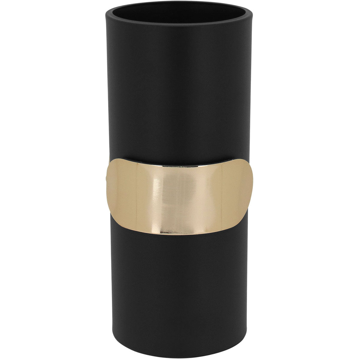 Vaso de Metal Preto 24x10x10cm para Decoração - Elegante e Durável