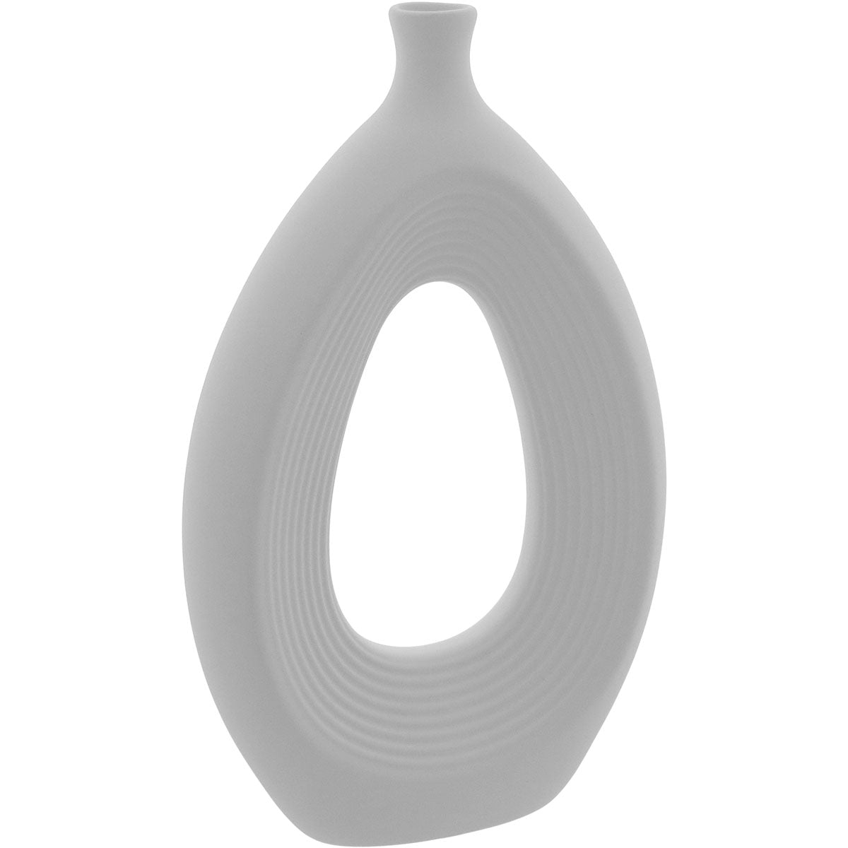 Vaso de Cerâmica Branco 30x18cm para Decoração Elegante