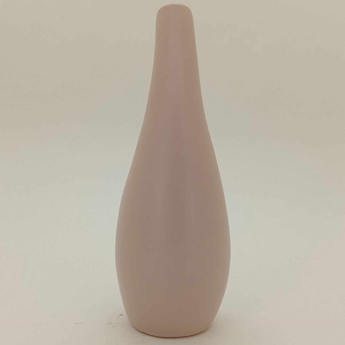 Vaso de Cerâmica Bege 23x10x10cm para Decoração e Arranjos Florais