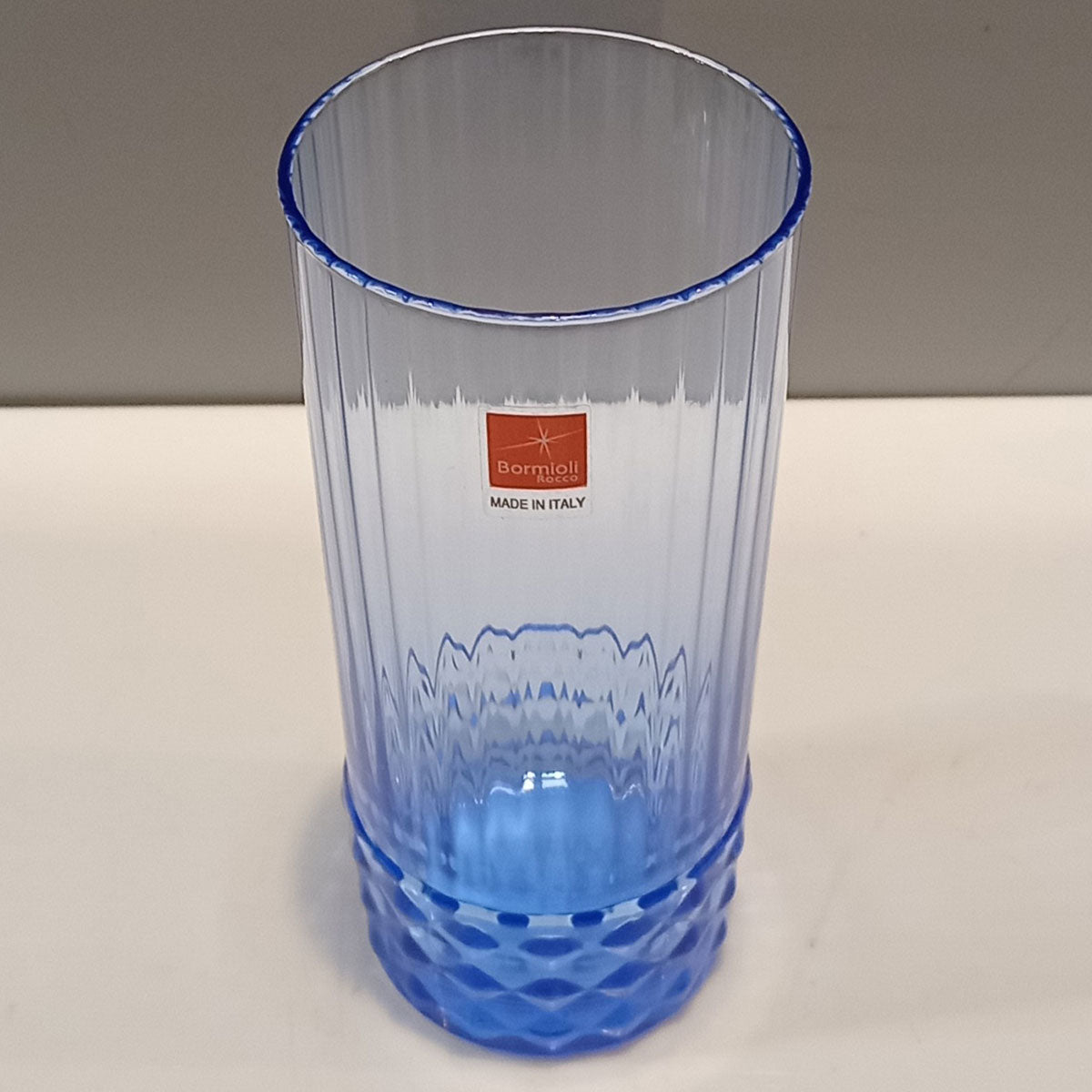 Copo Long Drink Bormioli Rocco America Azul 490ml Vidro 16x7cm 6pç