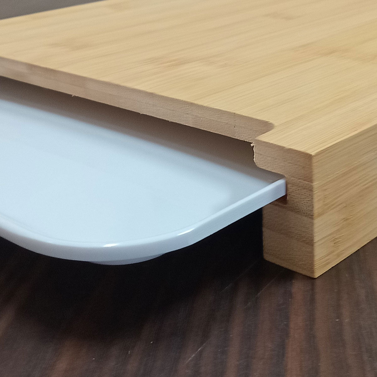 Tábua de Corte Retangular Bambu Natural com Gaveta Coletora Home&Co 36x26cm