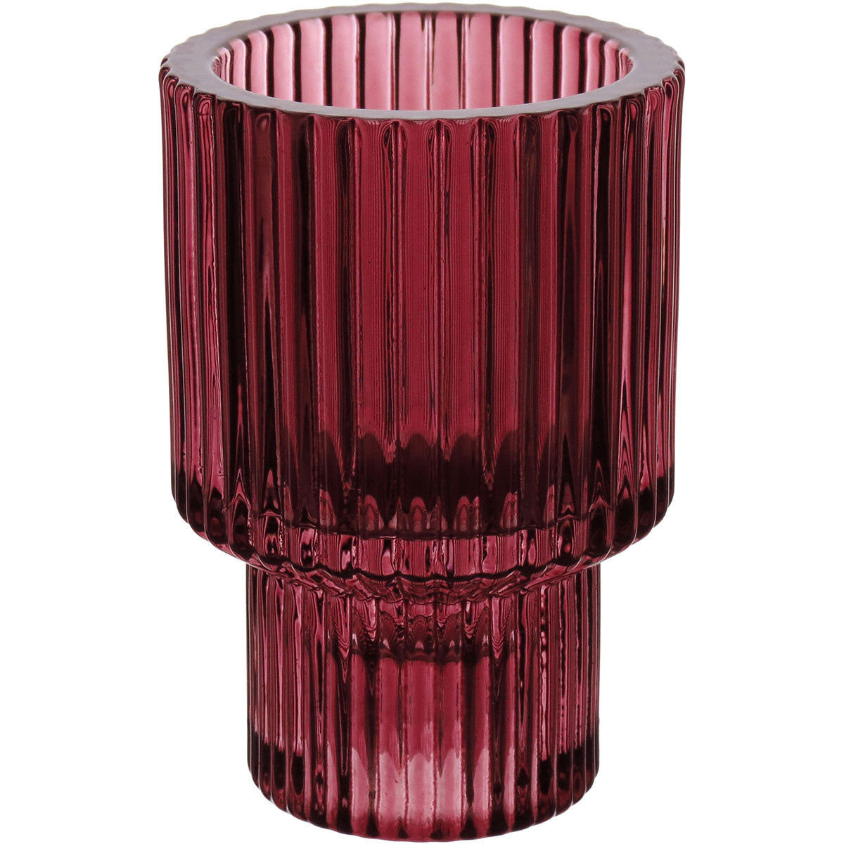 Castiçal de Vidro Vinho Home&Co 8x6x6cm para Decoração