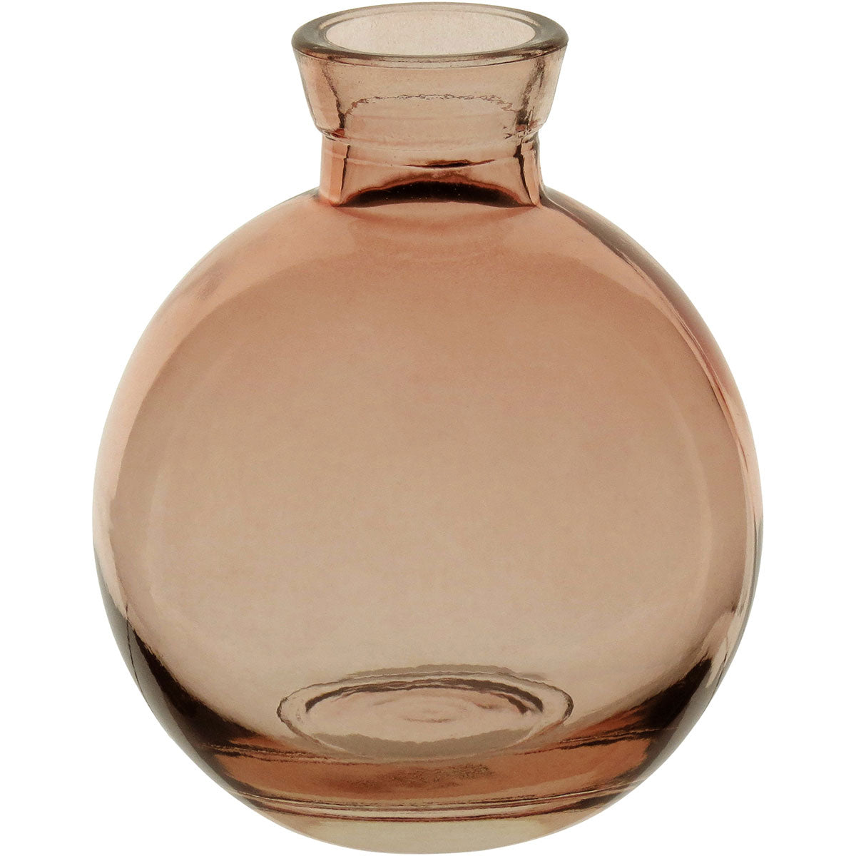 Vaso Decorativo de Vidro Rosa Home&Co 9x7cm para Flores