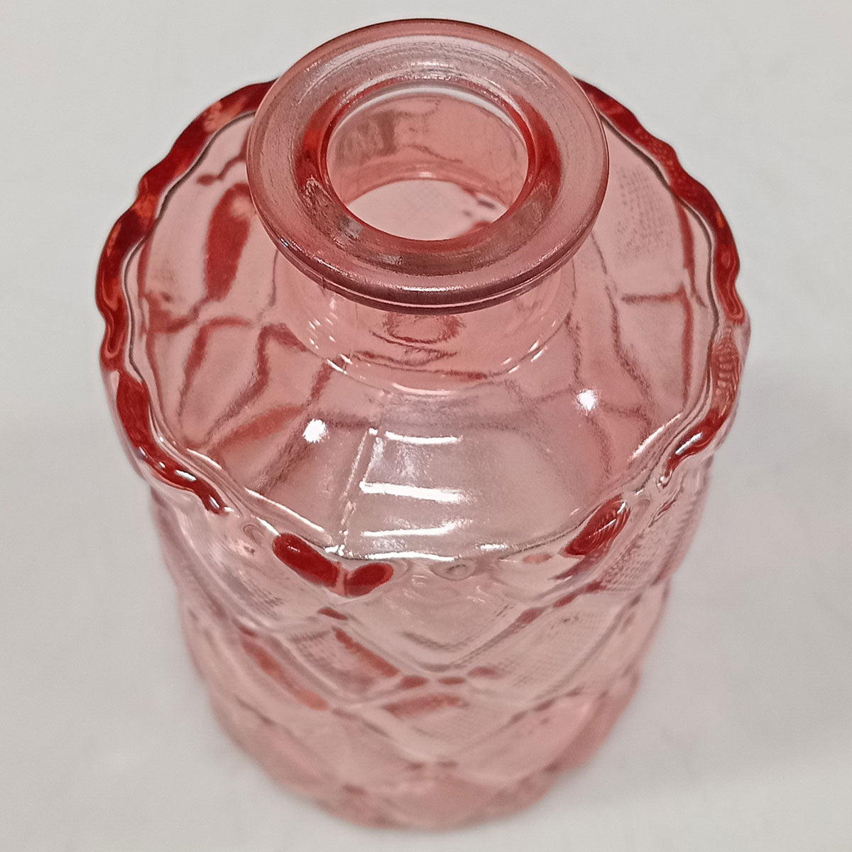 Vaso Decorativo Garrafa em Vidro Rosa 11x7cm Home&Co