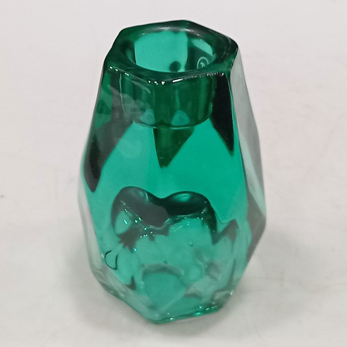 Castiçal de Vidro Turquesa Home&Co 7,7x5,2cm para Velas