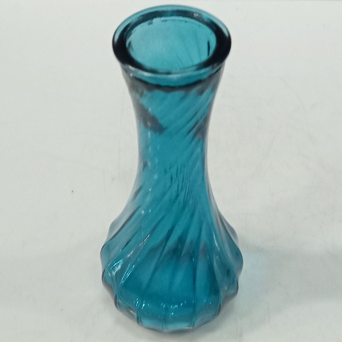 Vaso Garrafa em Vidro Azul Home&Co 15x7x7cm Decorativo