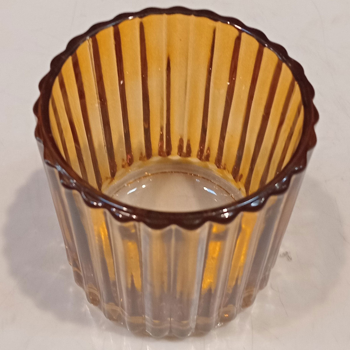 Castiçal de Vidro Marrom Home&Co 7x7cm para Velas