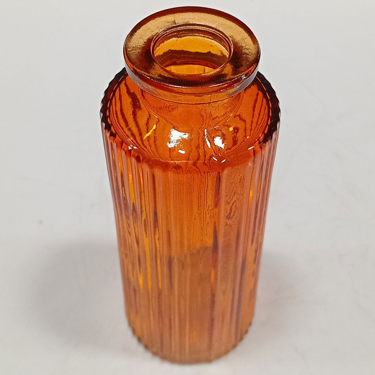 Vaso Garrafa Vidro Âmbar Home&Co 13x5x5cm decorativo