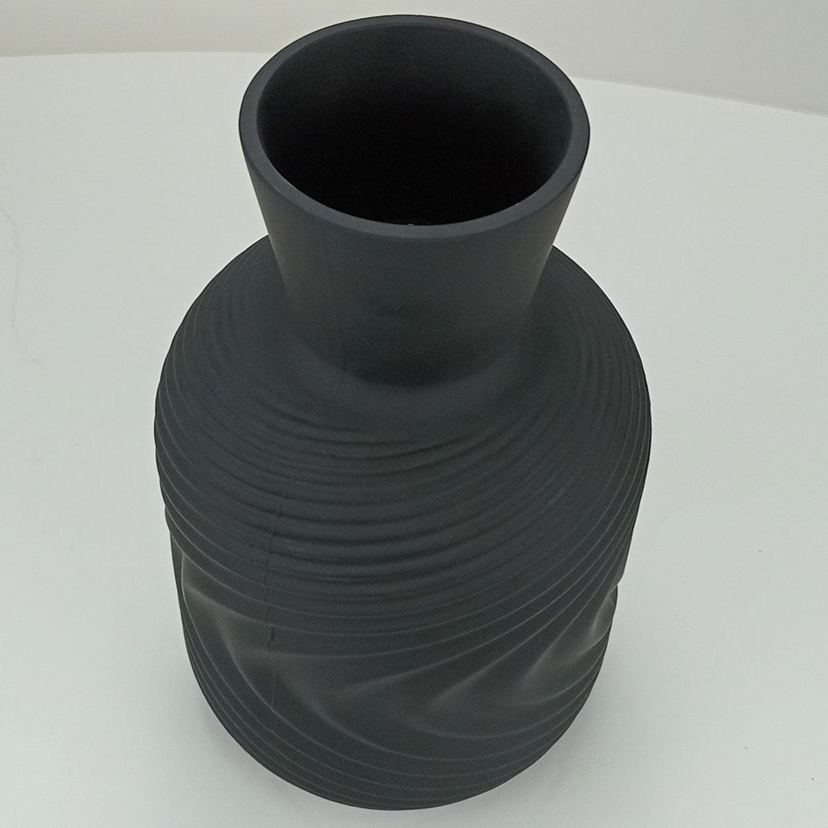 Vaso Garrafa em Vidro Preto Home&Co 25x14x14cm Decorativo