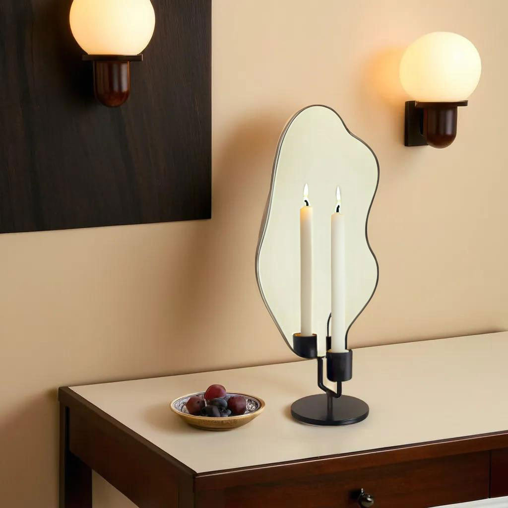 Castiçal Dourado Home&Co Metal 31x15x8cm para Decoração Elegante