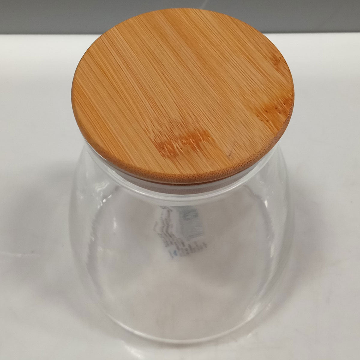 Pote de Armazenamento Home&Co 850ml Borossilicato com Tampa de Bambu Transparente