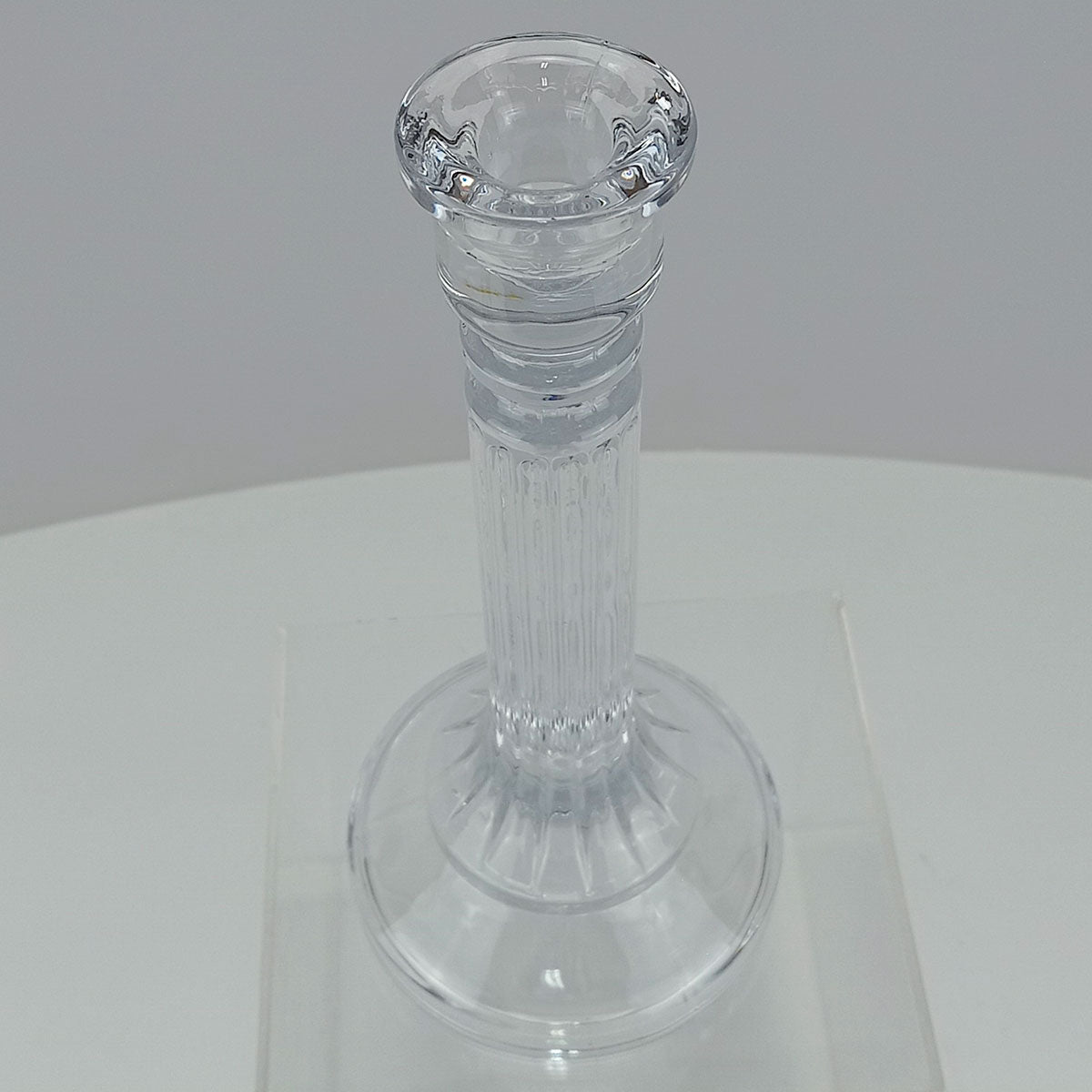 Castiçal de Vidro Transparente Home&Co Eco Crystal 25,3cm 11,4cm