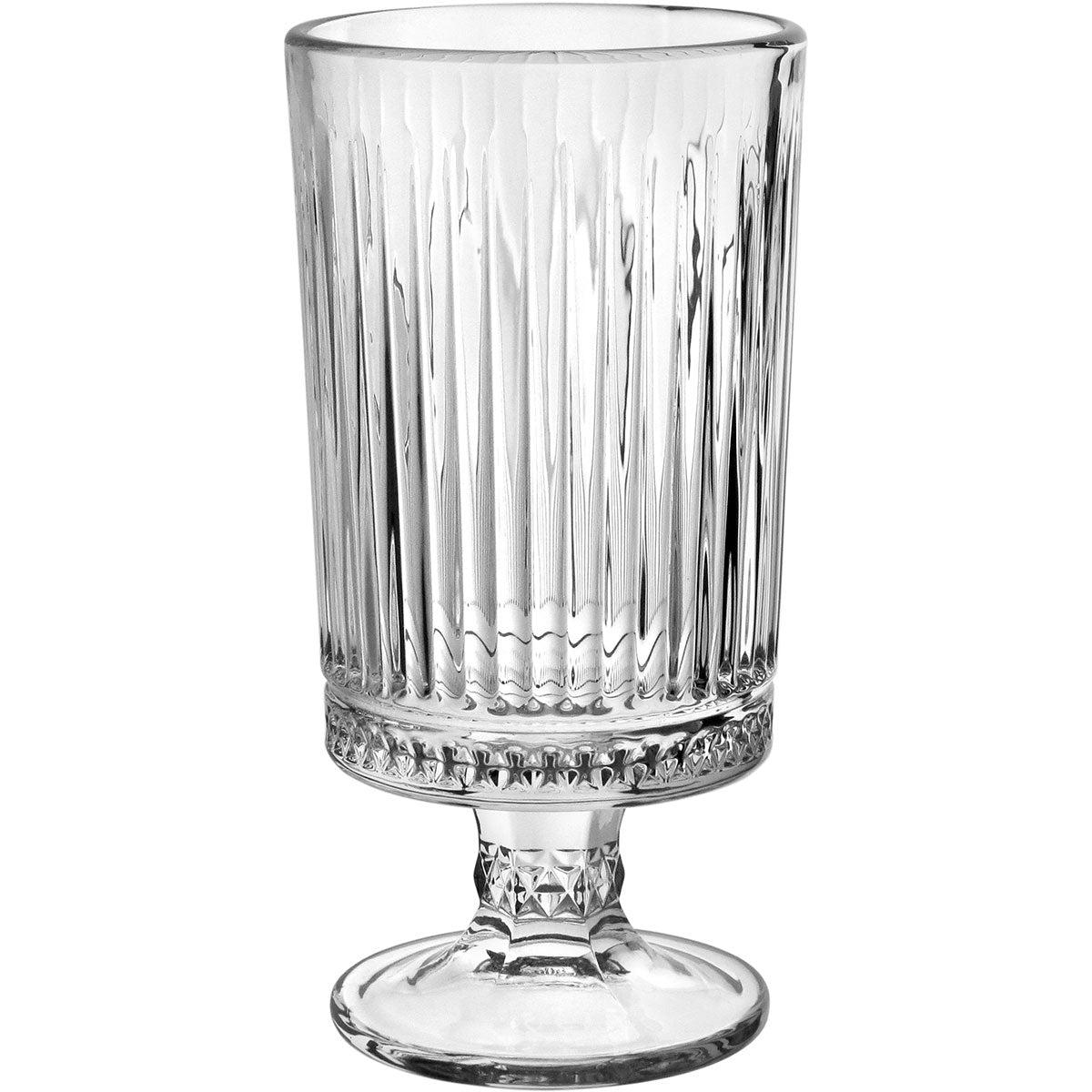 Vaso Redondo Home&co Com Pé Vidro 23x11x11cm Transparente