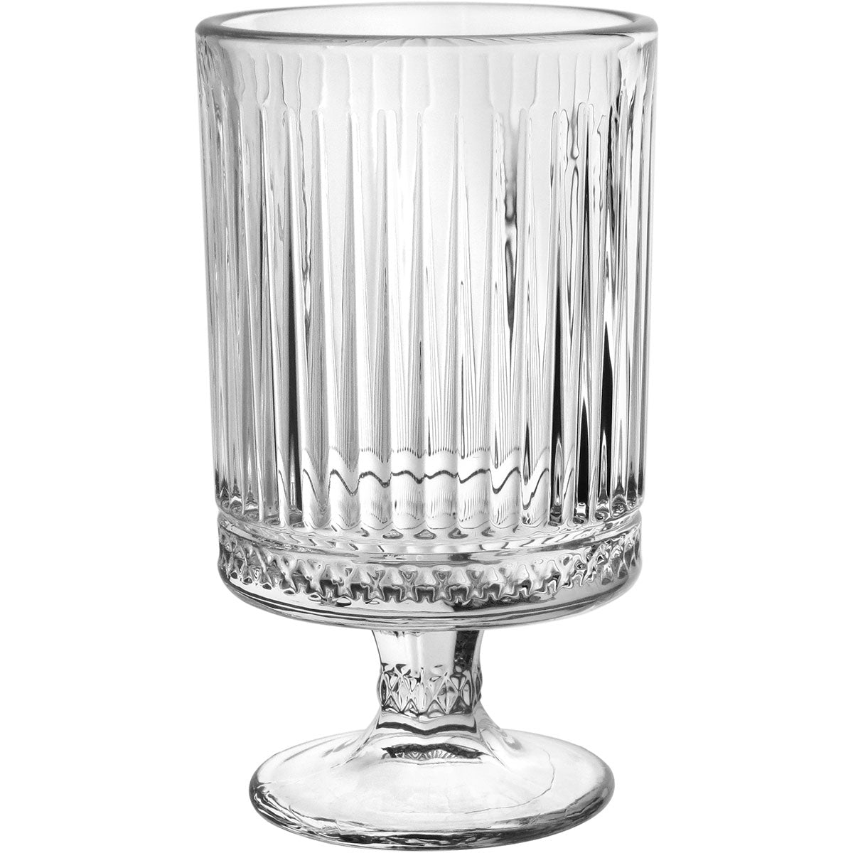 Vaso Redondo Home&co Com Pé Vidro 15x9x9cm Transparente