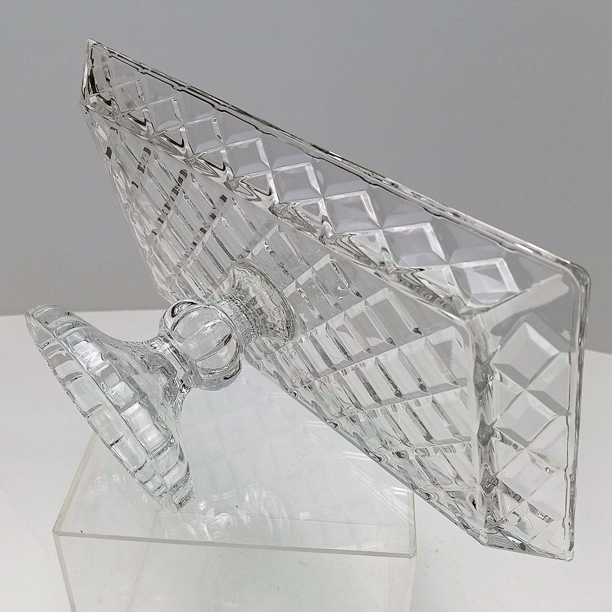 Prato de Bolo Retangular Home&Co em Vidro Transparente 12x32cm