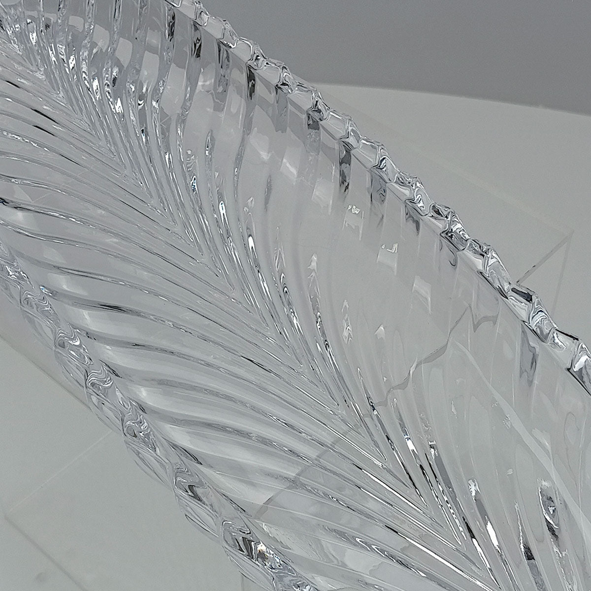 Prato de Bolo Oval Home&Co Eco Crystal 39,5x13,7cm Vidro Transparente