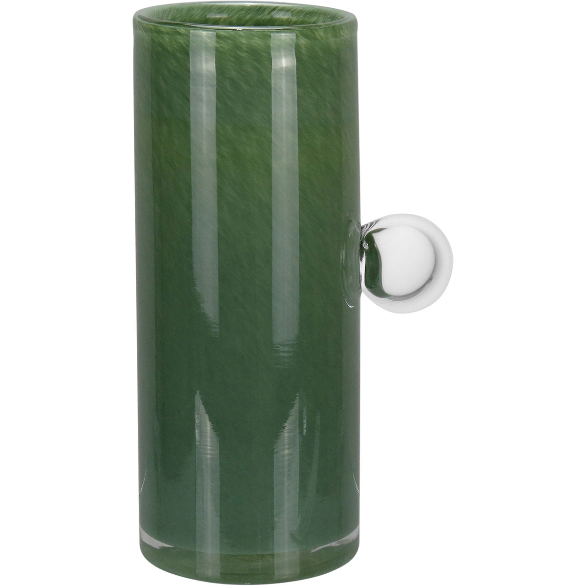 Vaso Redondo Home&co Com Alça Esfera Vidro 24x9x9cm Verde