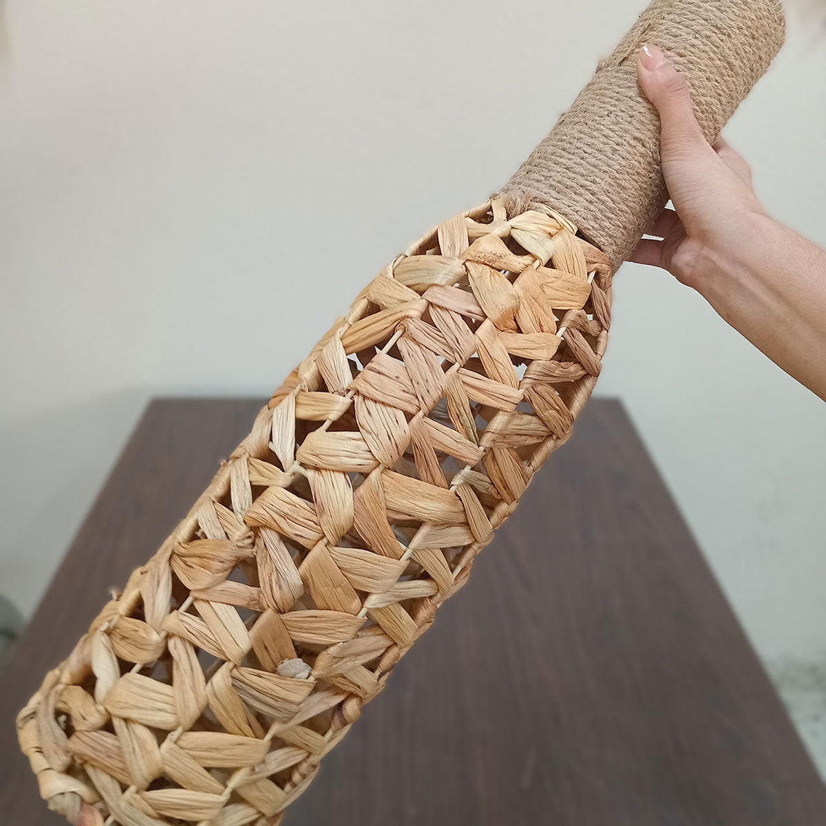 Vaso Decorativo Home&Co Fibra Natural e Metal 60cm Marrom