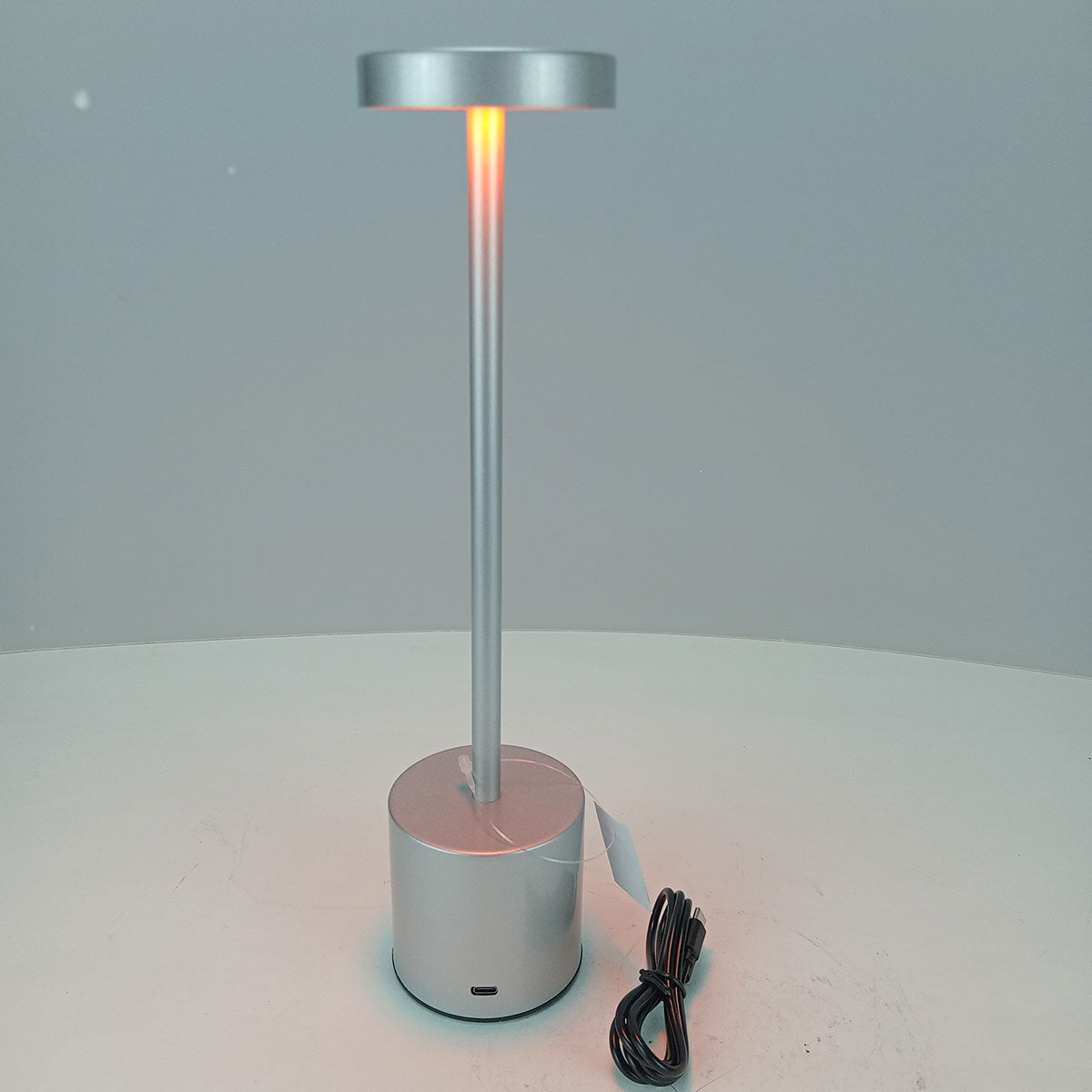 Luminária de Mesa LED USB Home&Co Prata Metal 34x8x8 cm