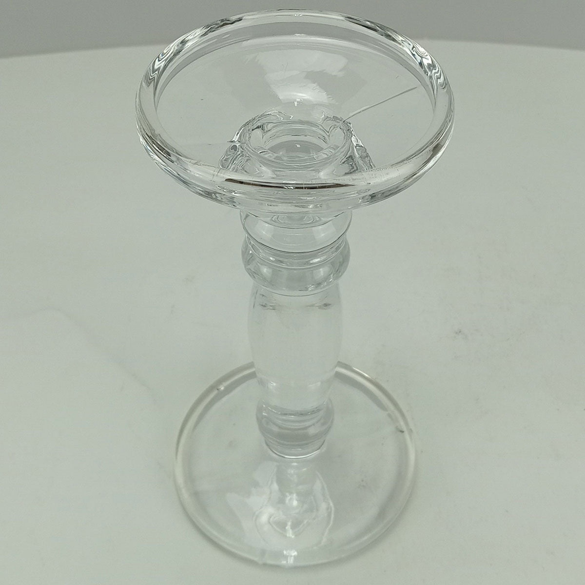 Castiçal Transparente Home&Co Eco Crystal 20cm Vidro 11x11cm