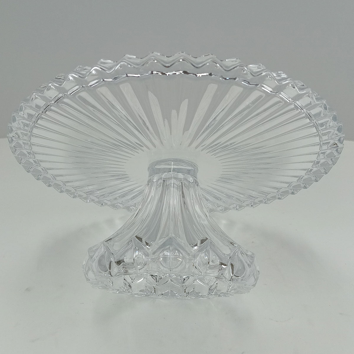 Prato de Bolo Redondo Home&Co Eco Crystal 27cm Transparente Vidro