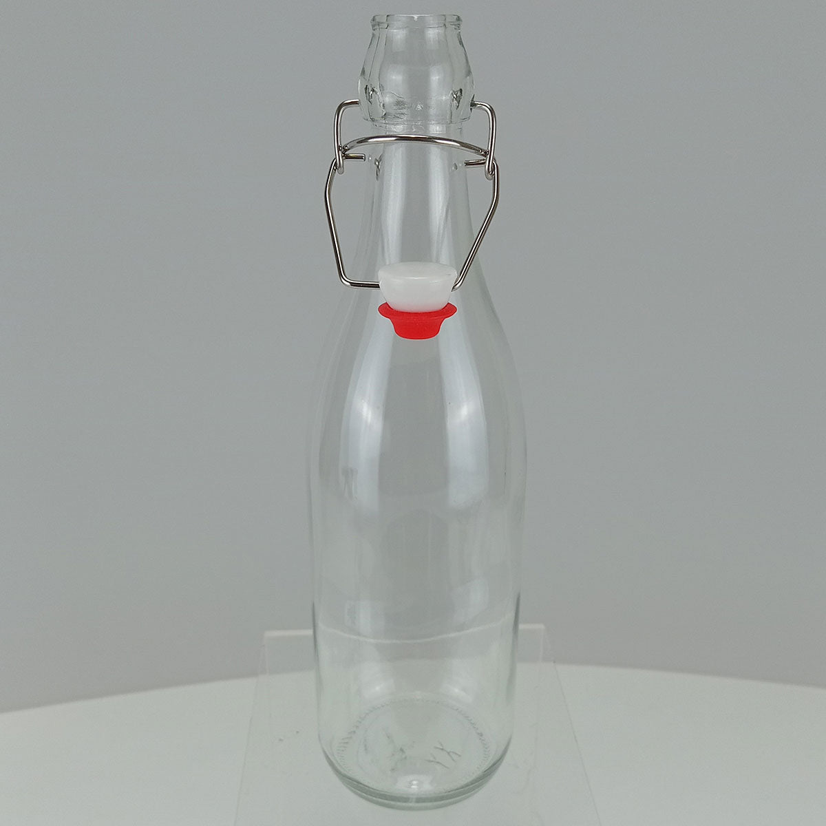 Garrafa de Vidro Home&Co 1L com Tampa Trava Transparente 32x8x8cm