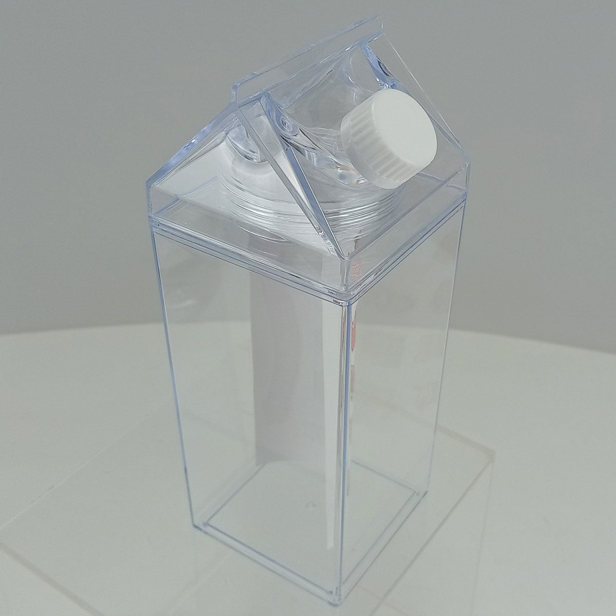 Garrafa de Acrílico Transparente Home&Co 500ml com 2 Tampas 20x6cm