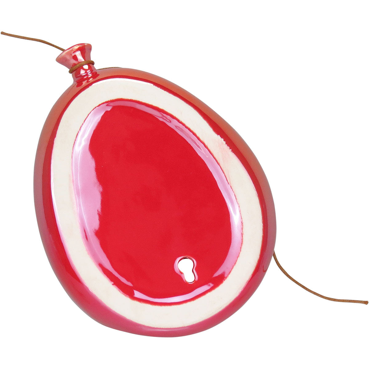 Vaso de Parede Balão Home&Co Cerâmica Vermelho 11x15x20cm