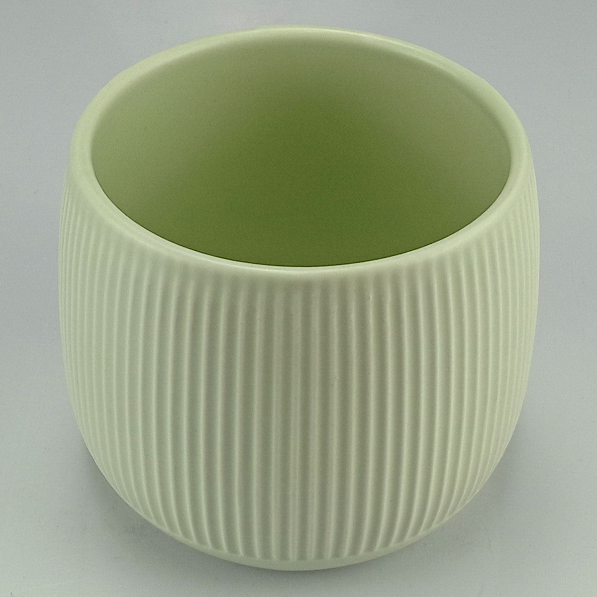 Cachepô Cerâmica Verde Home&Co 12x13cm para Plantas Decorativas