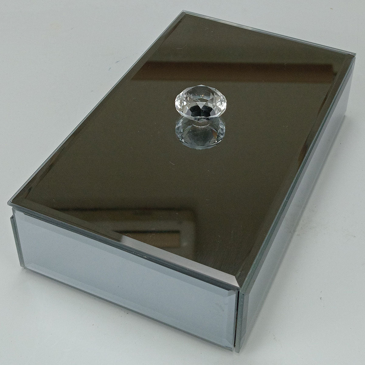 Porta Joias Espelhado Home&Co MDF Cinza 4x17x10cm