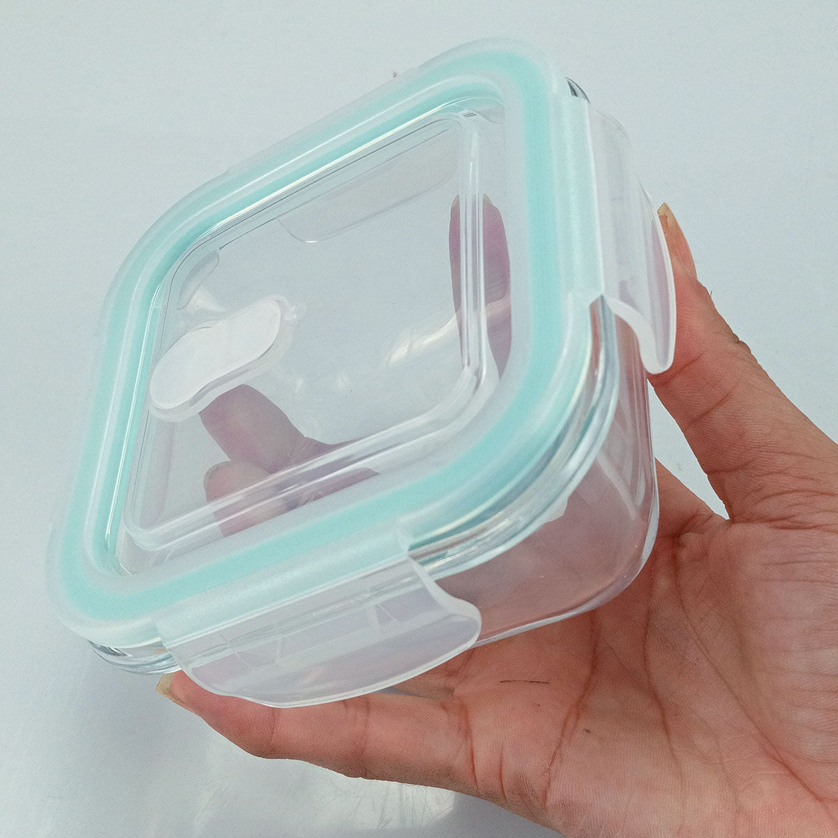 Pote Hermético de Vidro Temperado 380ml Home&Co Transparente 11x11cm