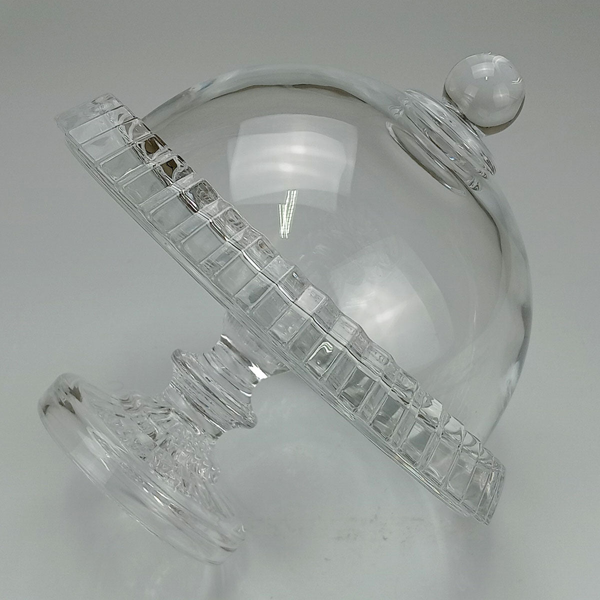 Prato de Bolo com Pé Home&Co 19cm Vidro Transparente com Tampa Eco Crystal