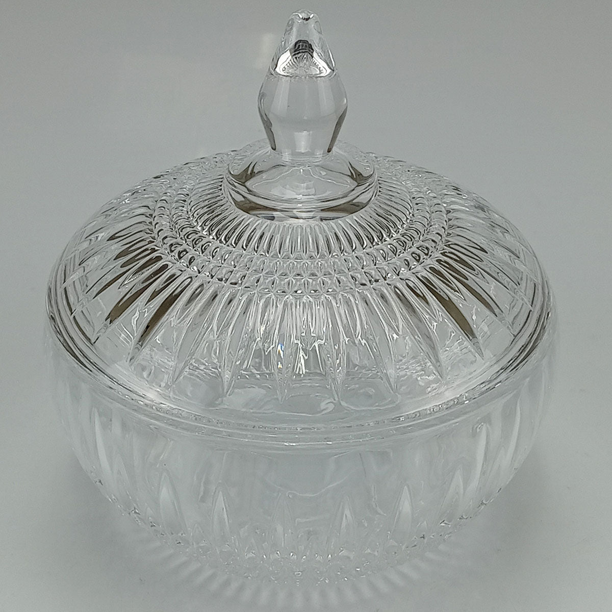 Potiche Redondo em Vidro Transparente Home&Co 15x14cm com Tampa