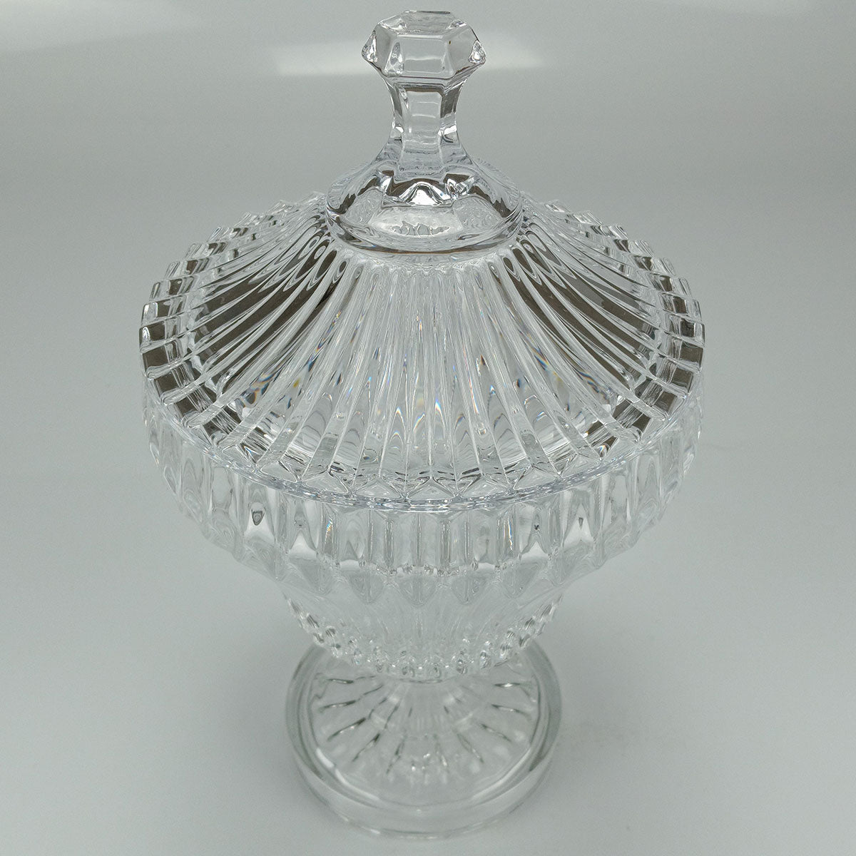 Potiche Redondo Transparente Home&Co 27x17cm Vidro com Tampa Eco Crystal