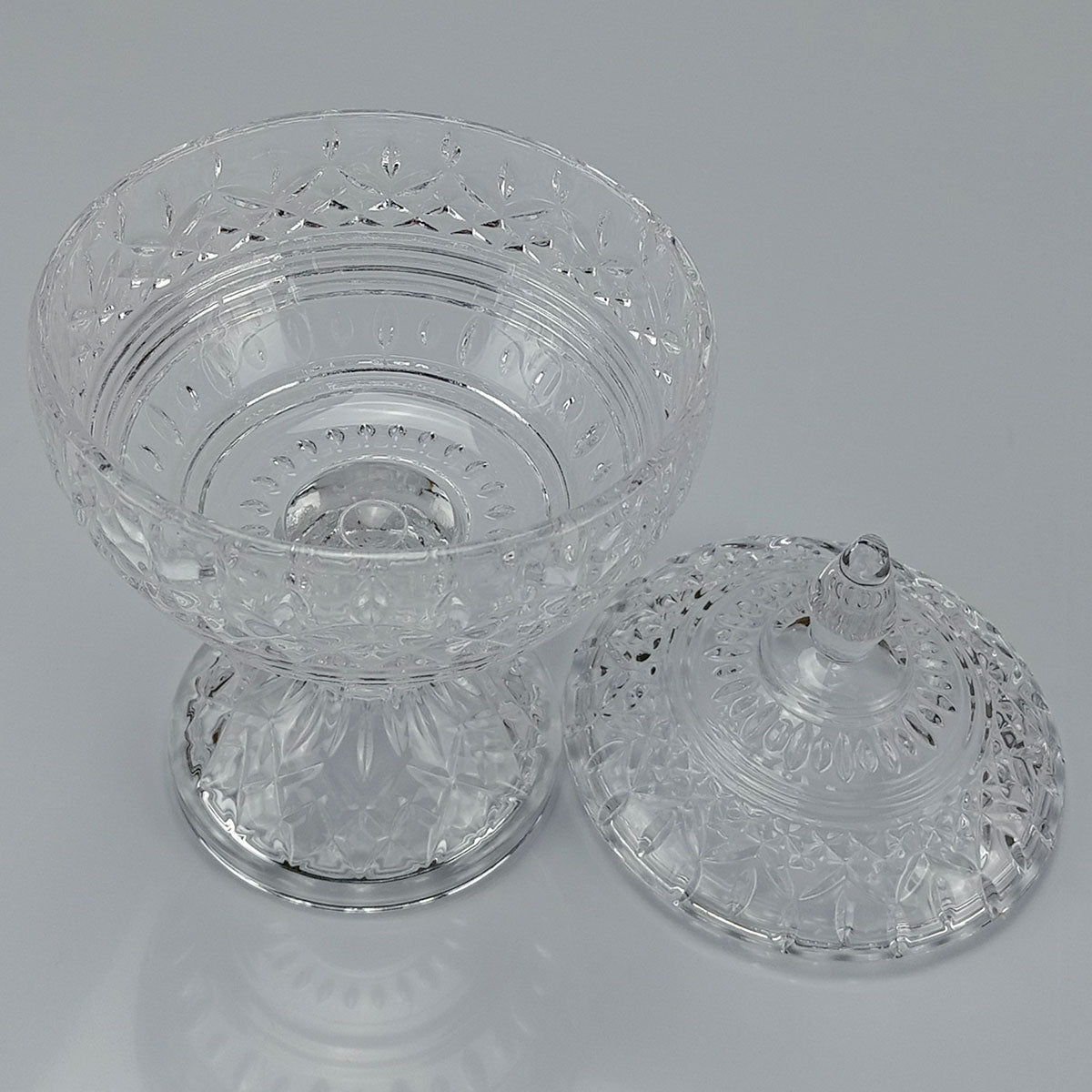 Potiche Redondo Home&Co 17cm Vidro Transparente com Tampa Eco Crystal