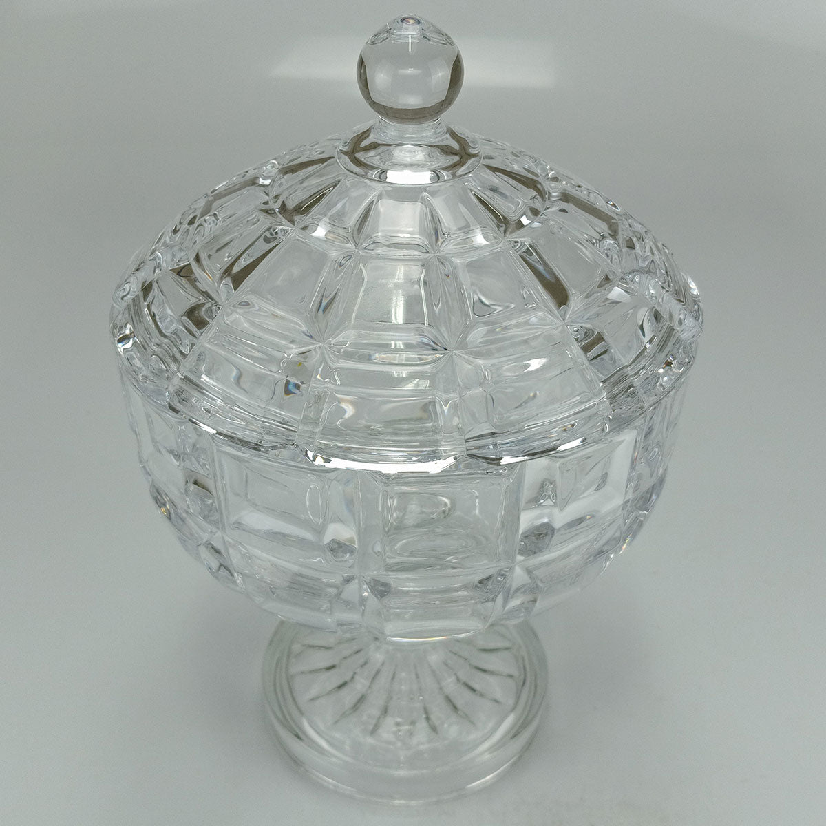 Potiche Redondo Transparente em Vidro Home&Co com Tampa Eco Crystal 26,5cm