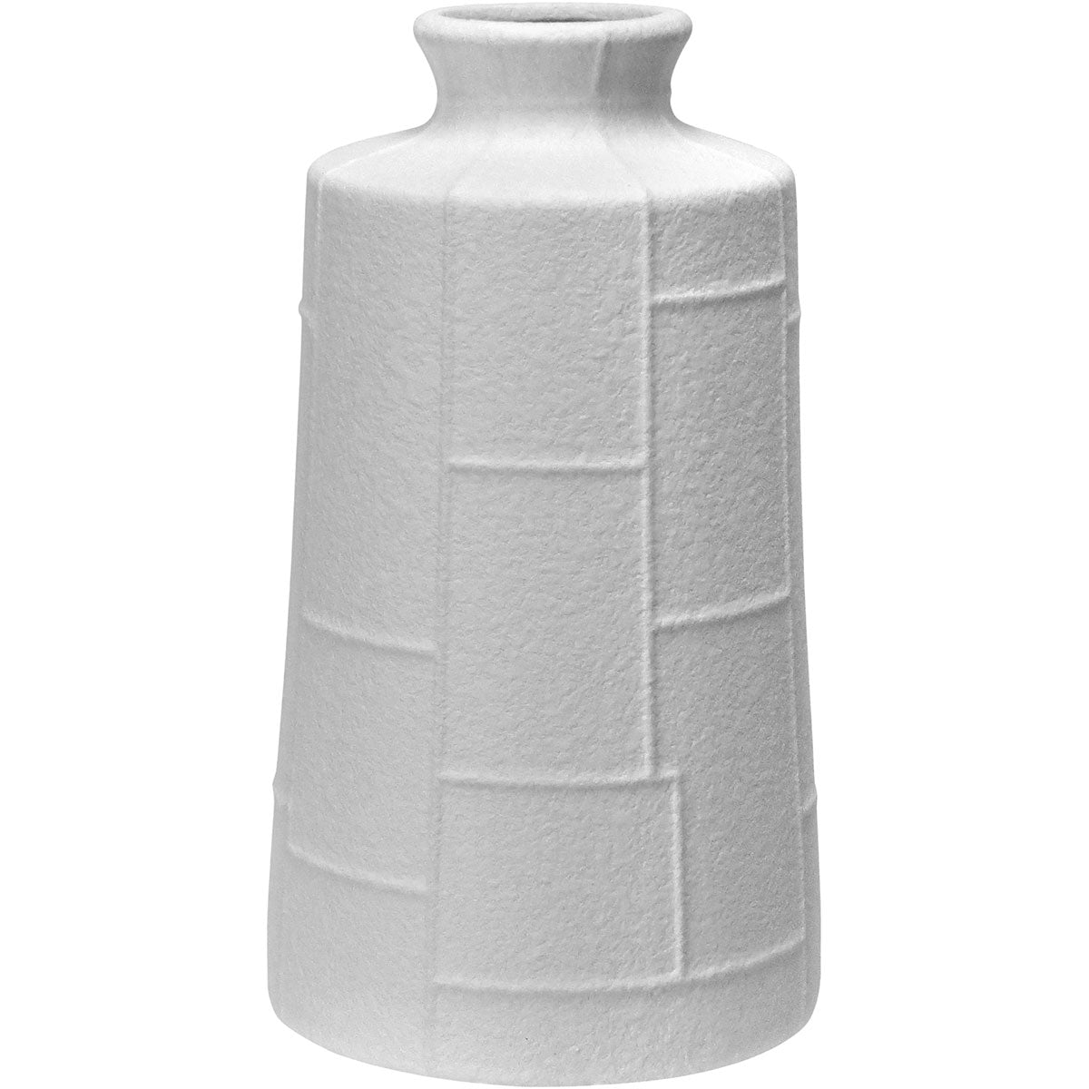 Vaso Redondo Home&co Cerâmica 25x14x14cm Marfim