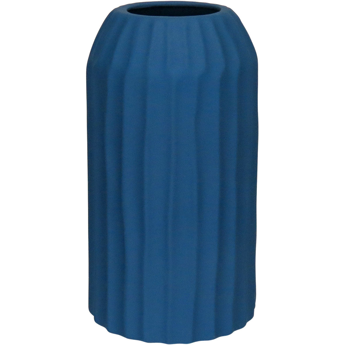 Vaso Redondo Home&co Cerâmica 22x12x12cm Azul