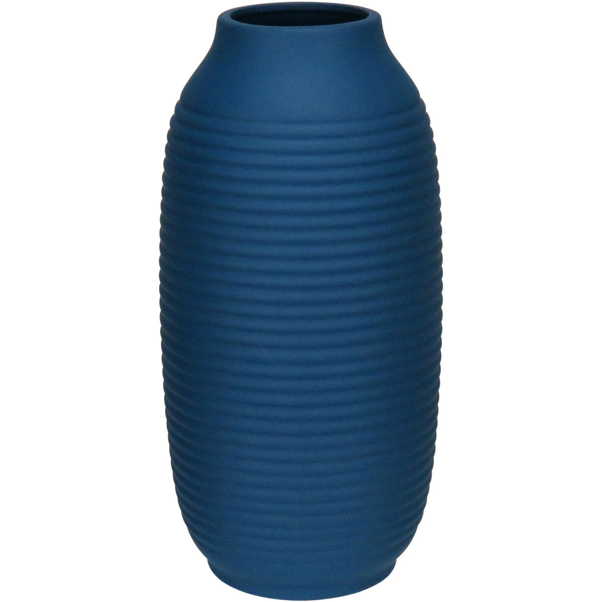 Vaso Redondo Home&co Cerâmica 28x13x13cm Azul