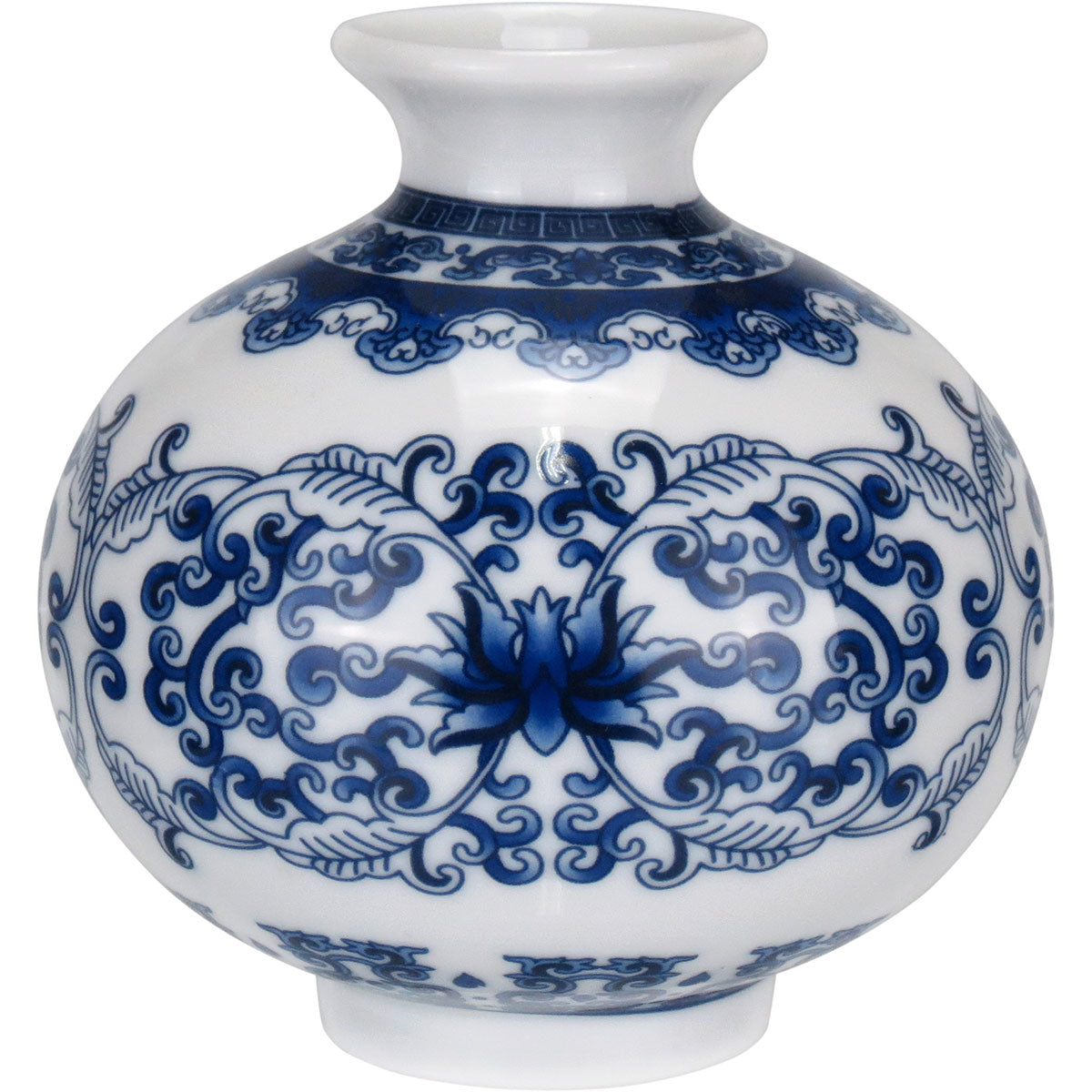 Vaso Redondo Home&co Cerâmica 9x9x9cm Azul
