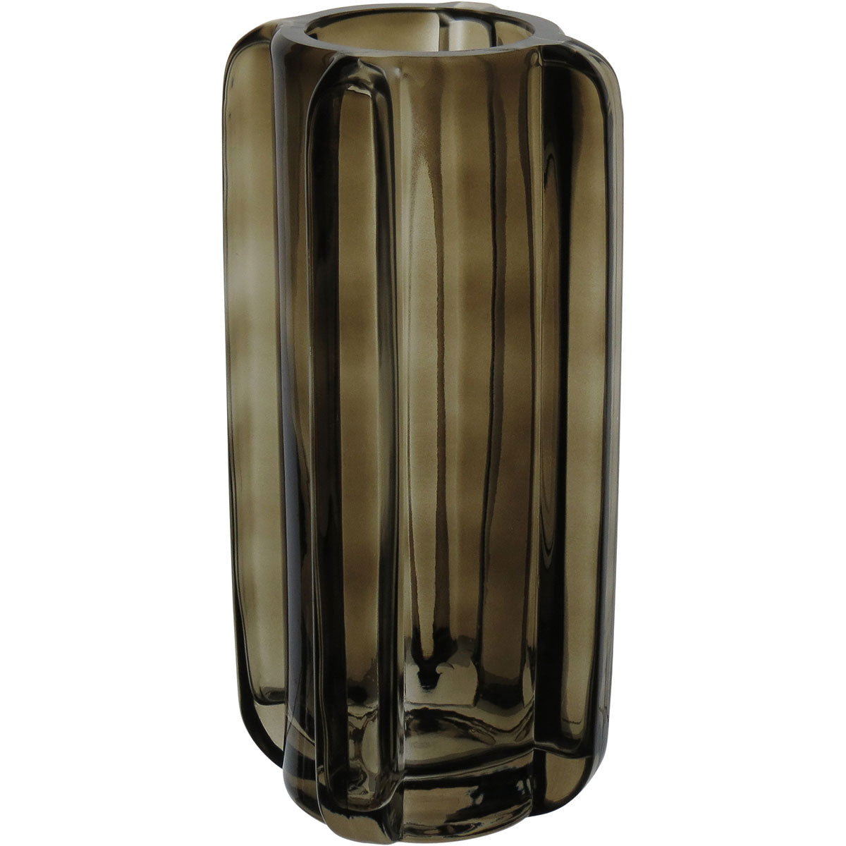 Vaso Decorativo de Vidro Marrom Home&Co 28x11cm para Decoração