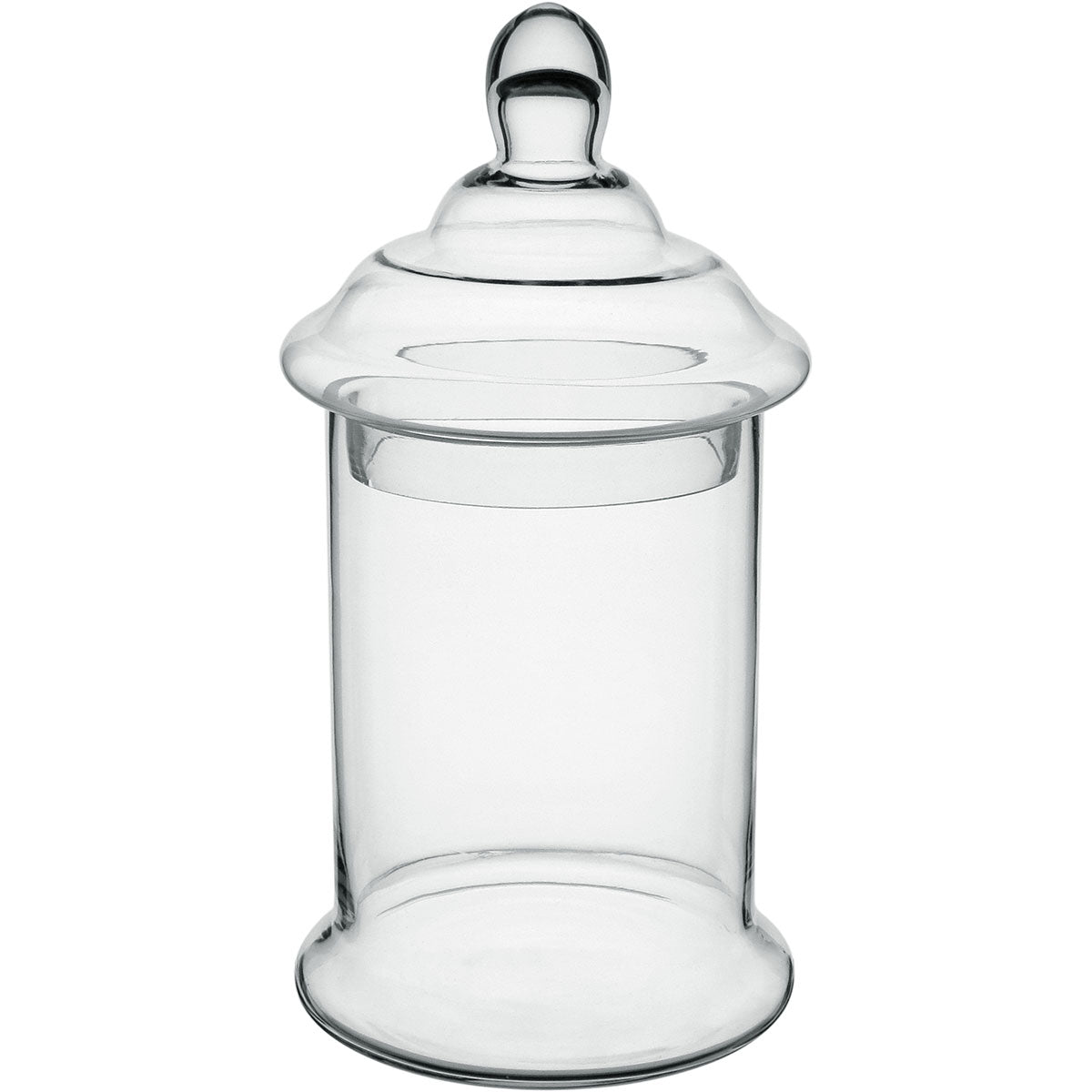 Potiche Redondo Transparente Home&Co com Tampa de Vidro 30x15cm