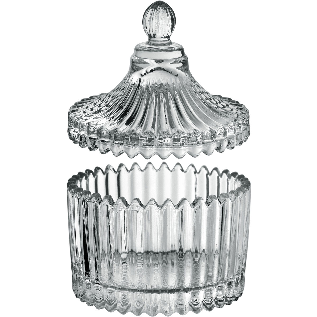 Potiche Redondo Transparente Home&Co 9x6cm Vidro com Tampa