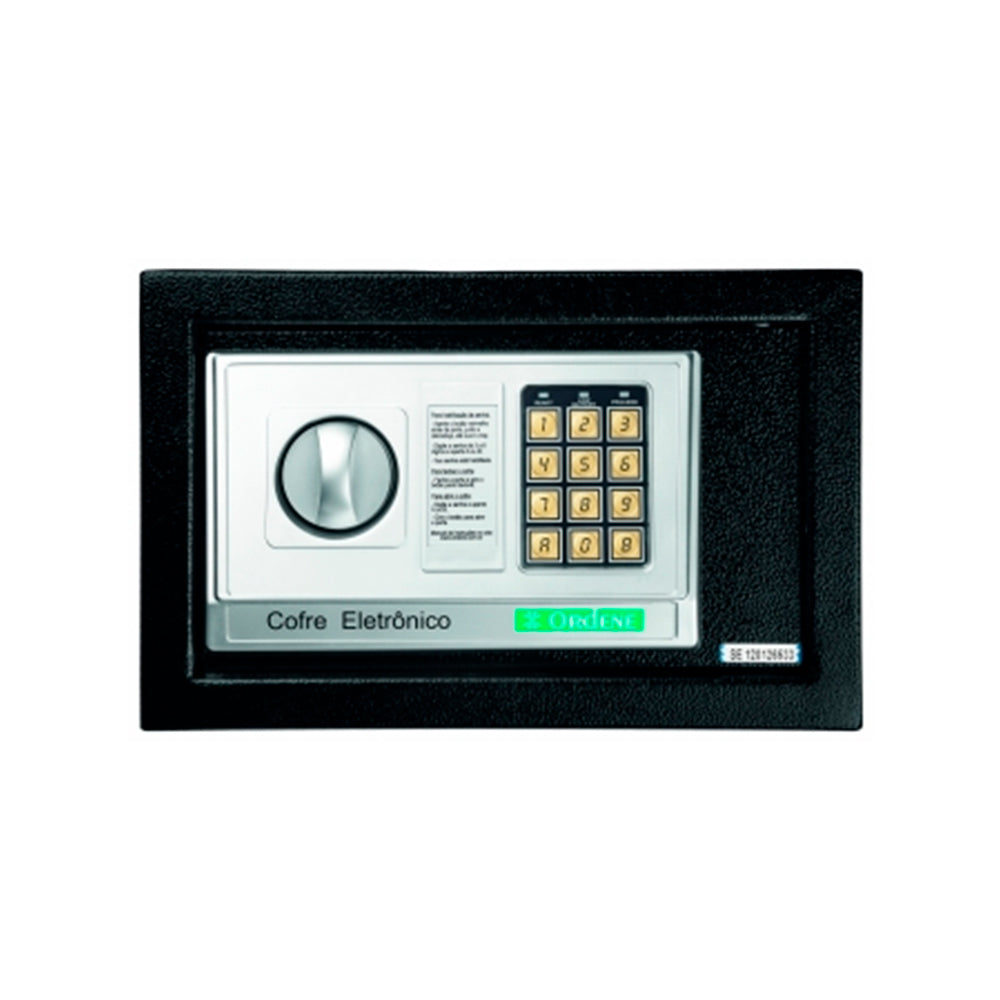 Cofre Eletrônico Ordene com Senha Digital e 2 Chaves em Aço Resistente