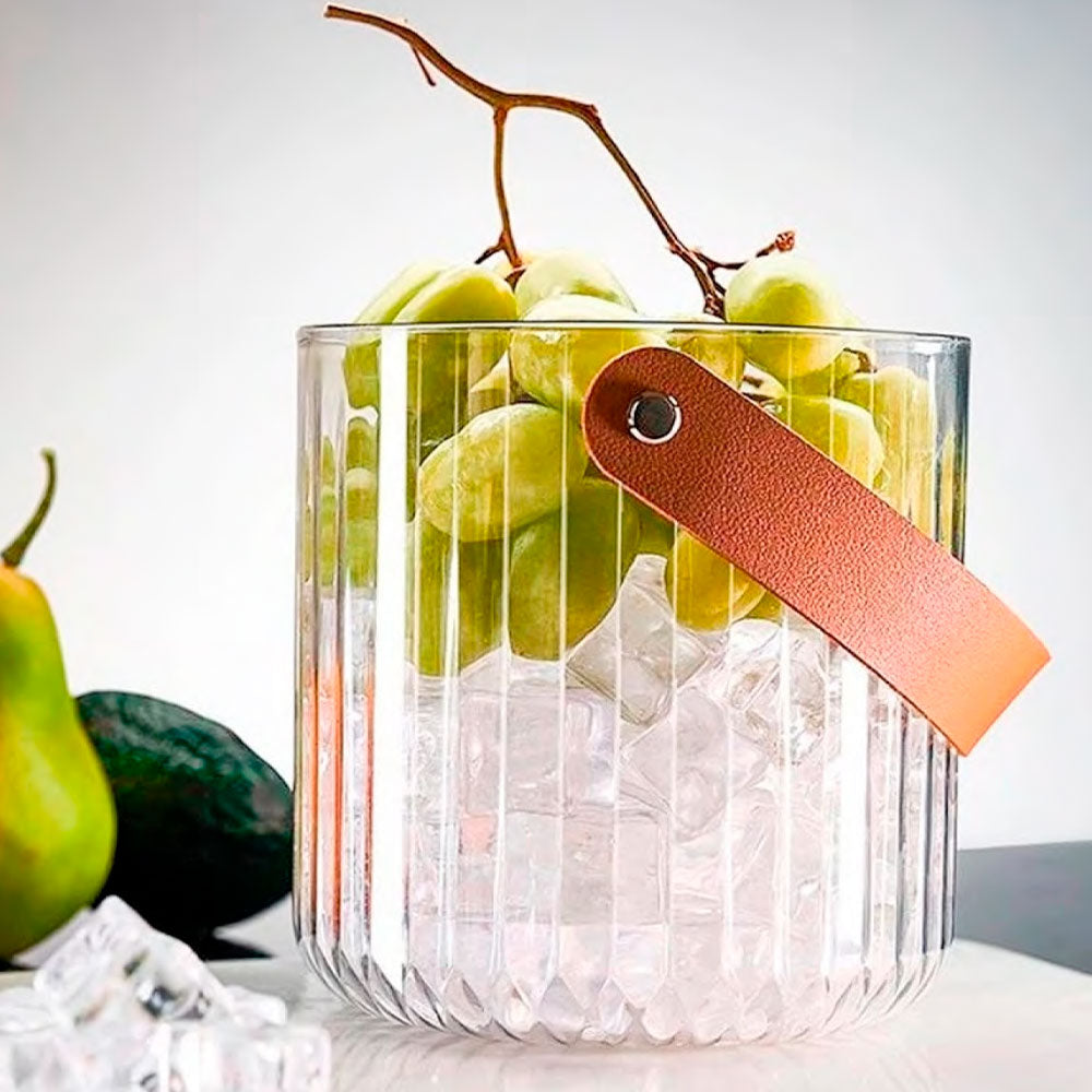 Balde de Gelo Acrílico Transparente 825ml Modern Stripes Mai Home
