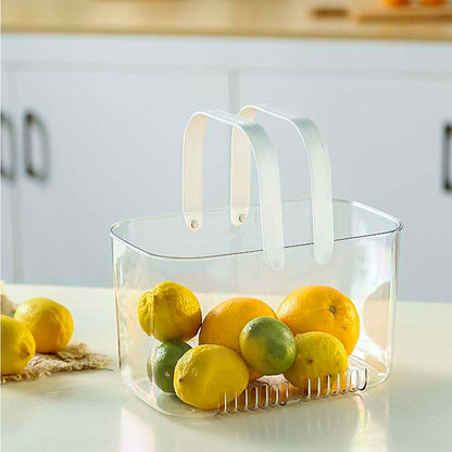 Cesta Multiuso Acrílica Transparente com Alça White Hangers Mai Home