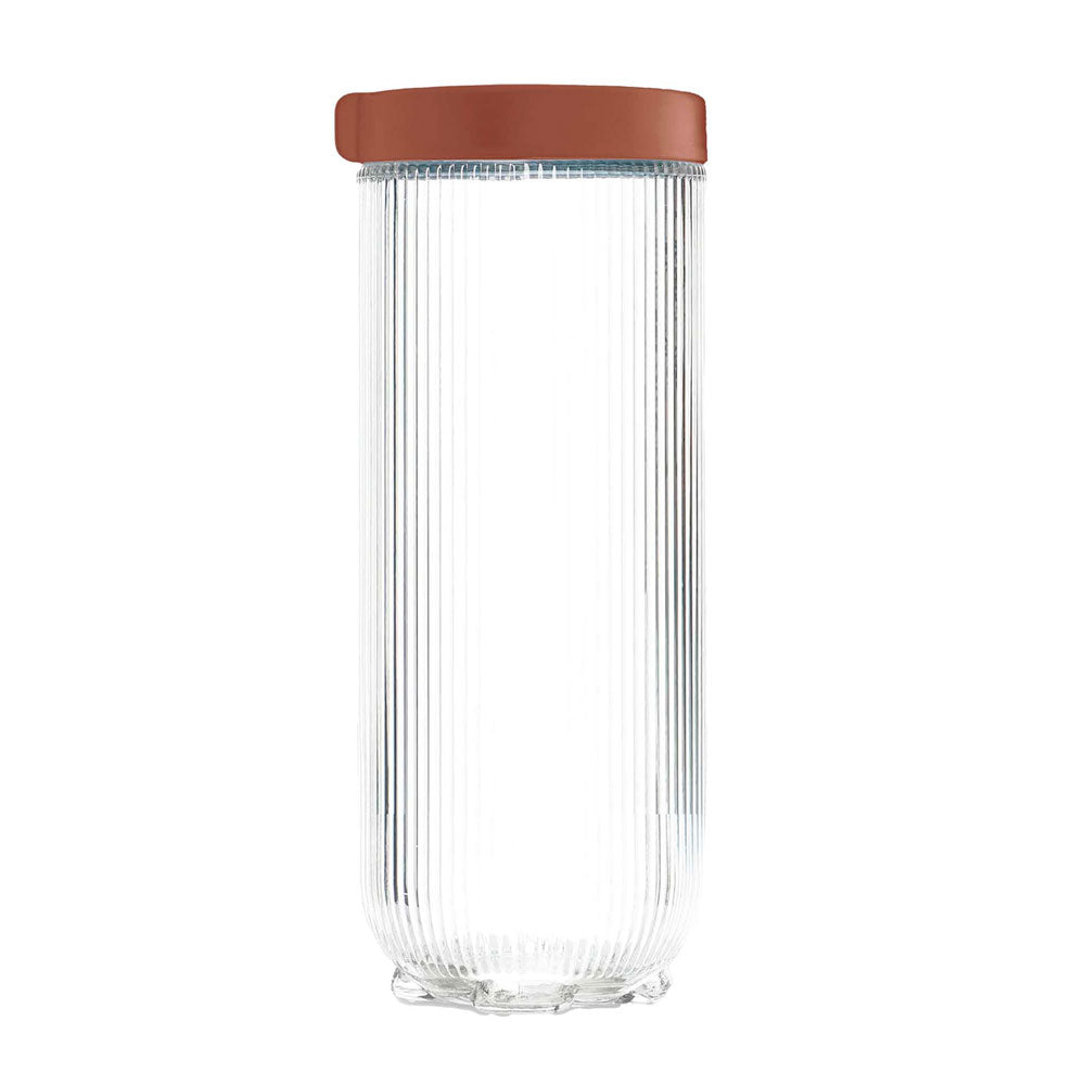 Conjunto de Potes de Vidro Canelados 3 Peças 450/900/1400ml Mai Home