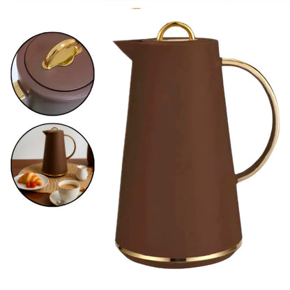 Garrafa Térmica Samira 1L Marrom - Conserva Bebidas Quentes e Frias