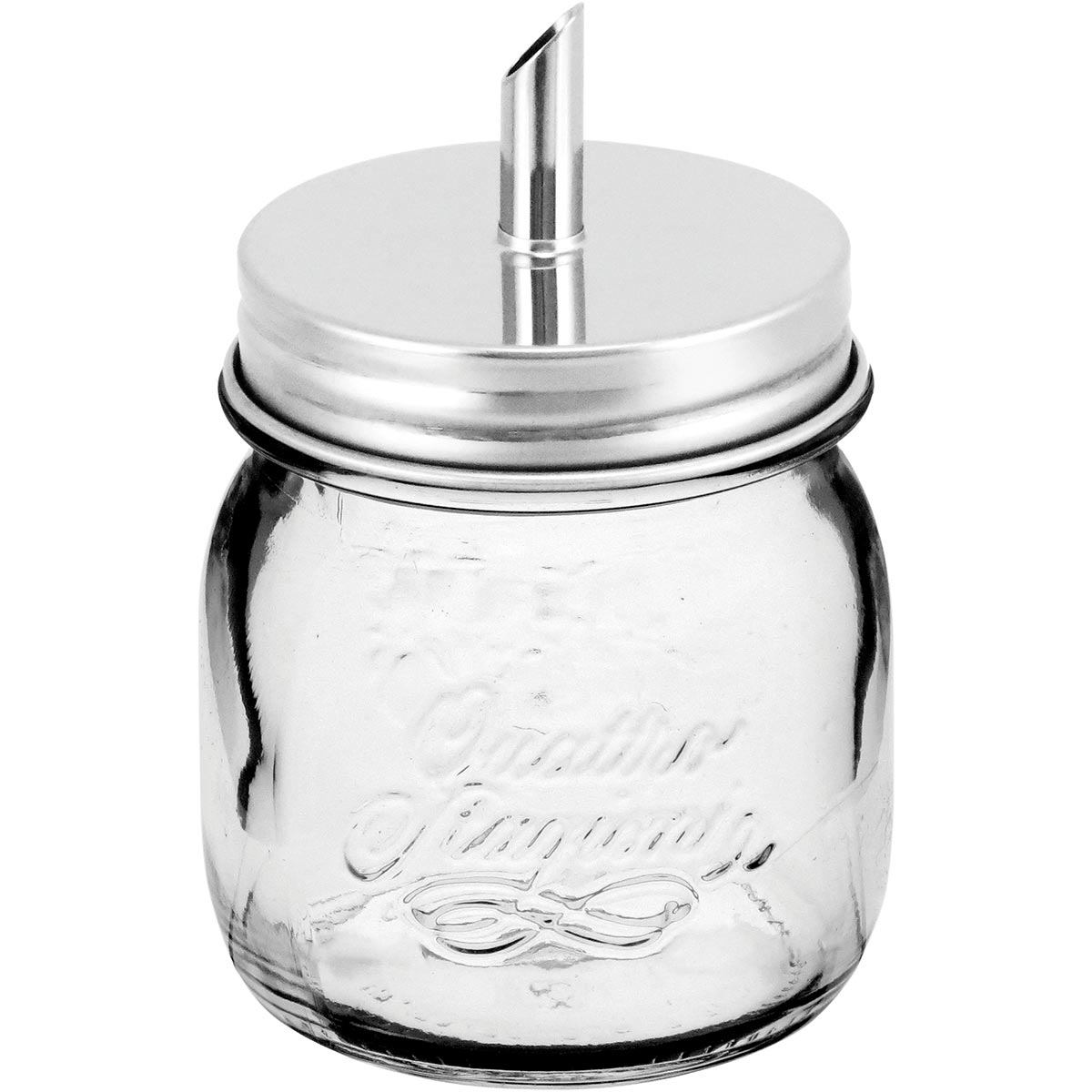 Açucareiro de Vidro Transparente Bormioli Rocco Qstagioni 250ml com Tampa Inox